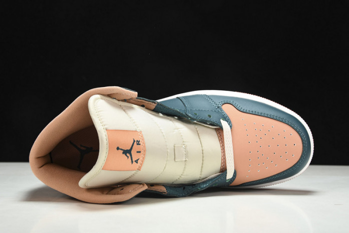 jordan 1 mid dark teal green bq6472-308